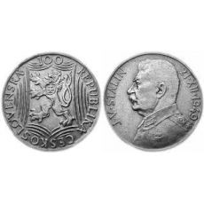 Mince :100 Kčs 1949, Stalin