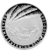 Stříbrná mince 200 Kč Dosažení severního pólu 100. výročí 2009 Proof