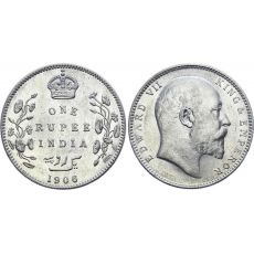 Mince India - British 1 Rupee 1906