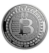 Mince : 1 oz Stříbrná mince  Bitcoin Value Conversion