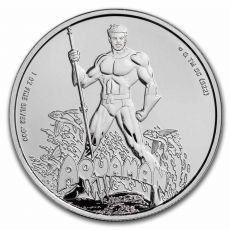 Stříbrná mince DC Comics Aquaman 1 Oz 2023 Samoa BU