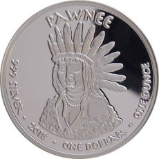 Stříbrná mince Pawnee Nation Pronghorn 1 Oz 2018 USA