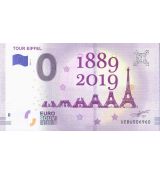 0 Euro Paris - Tour Eiffel 1889-2019