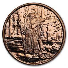 Měděná mince Série Celtic Lore První z pěti: Merlin 1 oz