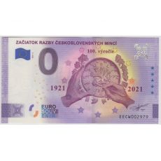 0 euro začátek ražby Československých minci