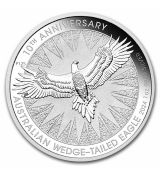 2024 Austrálie 1 oz stříbrný 10. výročí Orel ( Eagle ) s klínovým ocasem BU