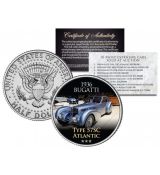 1936 BUGATTI – TYPE 57SC ATLANTIC – nejdražší auta prodaná v aukci – JFK Half Dolla