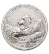 2024 Jižní Korea 1 oz Stříbro Tiger BU