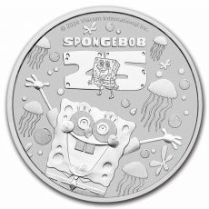 2024 1 oz Stříbro  SpongeBob SquarePants 25. výročí $1 BU