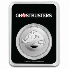 2024 1 oz Stříbrná mince 2 $ Ghostbusters No Ghost Logo TEP