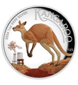 Australský klokan 1 Oz Stříbro 2024