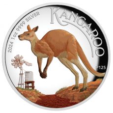 Australský klokan 1 Oz Stříbro 2024