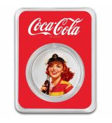 Coca-Cola® 1 oz Silver Colorized koupající krásky: zrzka TEP