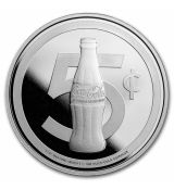 Coca-Cola® 5 centová láhev 1 oz Silver Struck Round