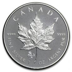 2014 Kanada 1 oz Silver Maple Leaf Horse Privy